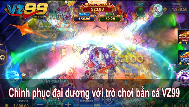 Chinh phục đại dương với trò chơi bắn cá VZ99